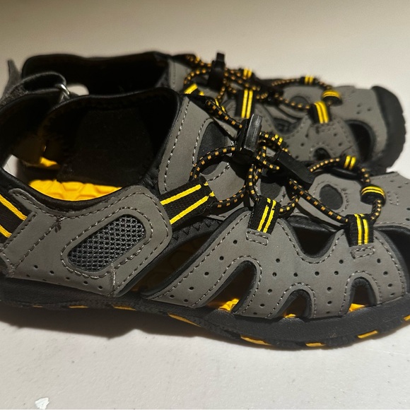Khombu Youth Boys Sandals Gray Yellow Size 2 - Picture 3 of 4